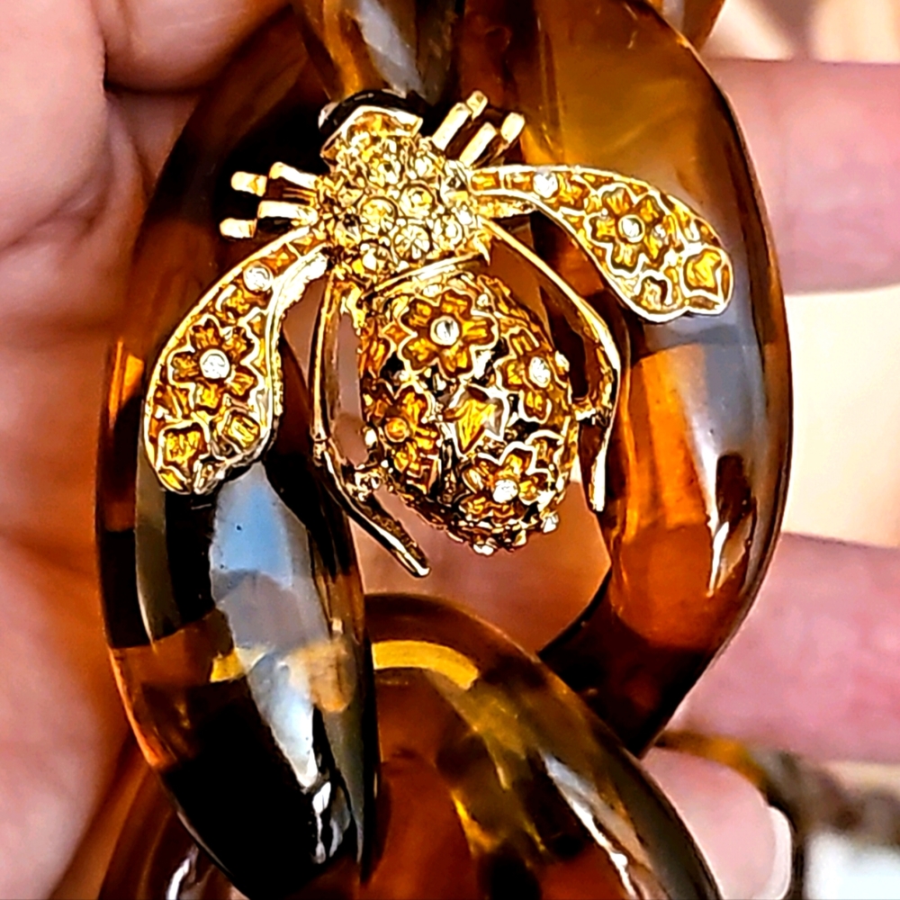 ***Statement Tortoise Shell Necklace - image 2